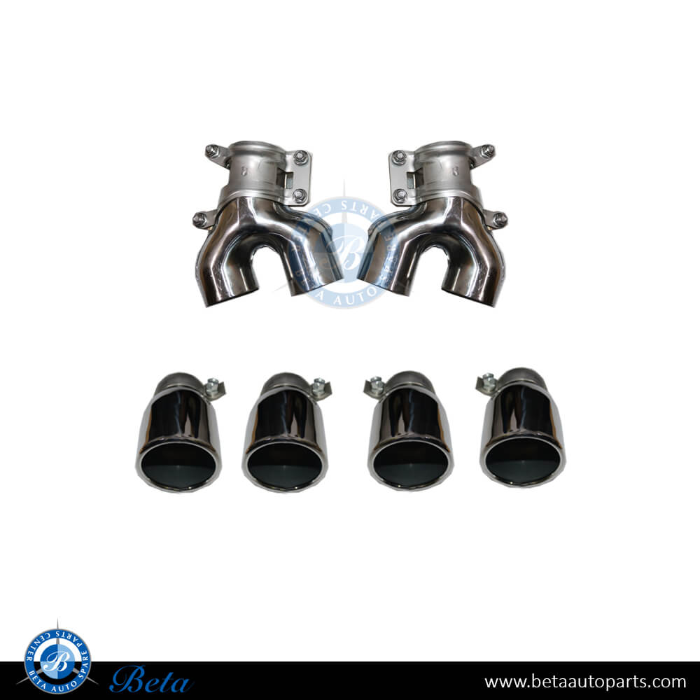 Exhaust Tips M5 Look Silver Color for BMW 5 Series G30 2017-up models, Part Number 18308631958/18308631959 Exhaust Tips M5 Look Silver Color for BMW 5 Series G30 2017-up models, Part Number 18308631958/18308631959